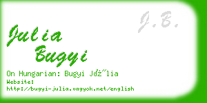 julia bugyi business card